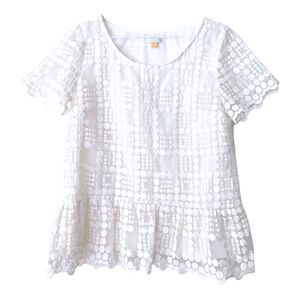 Anthropologie Leifsdottir lace top s